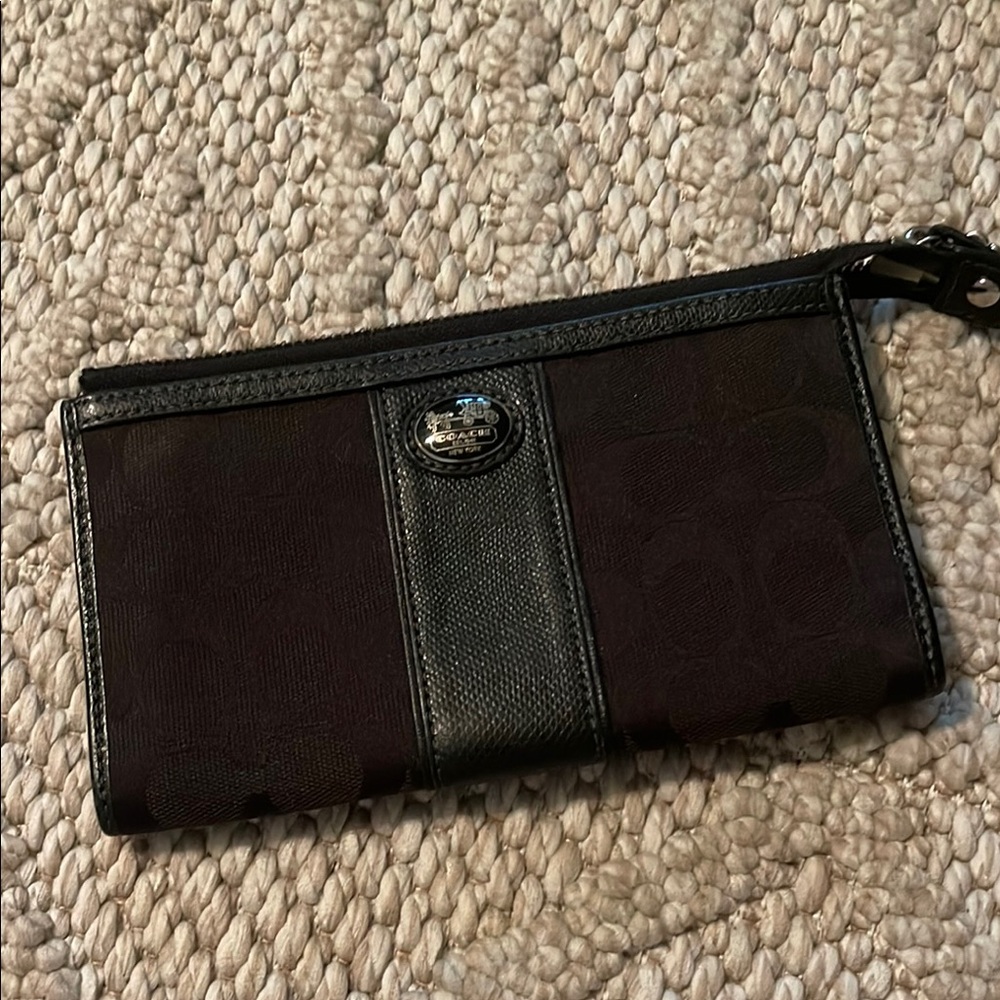 Coach Black Wristlet